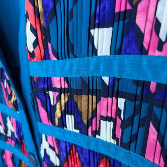 S. G. Sport Collection Retro 80's Vintage Stained Glass Jacket Blazer Size Small - Picture 2 of 8